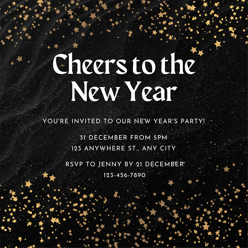 Mẫu thiết kế thiệp mời Year End Party đẹp 1