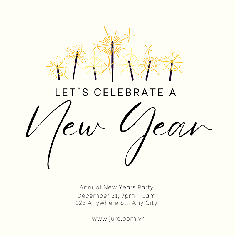Mẫu thiết kế thiệp mời Year End Party đẹp 10