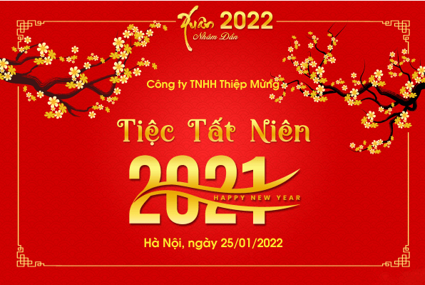Thiết kế thiệp mời Year End Party